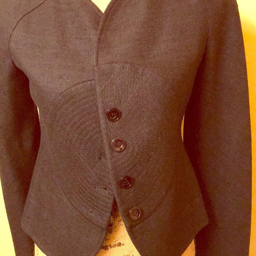 Navy Blue Valentino Linen Jacket